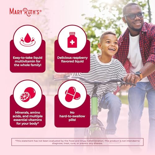 MaryRuth's Flüssiges Morgen-Multivitamin Reisegröße | Multivitamin für Männer & Frauen | Vitamin A, C, D, E, B6, B12, Biotin, Zink | Schönheit | Immunität | Vegan | Ohne Gentechnik | Glutenfrei | 30 ml | 8 Portionen