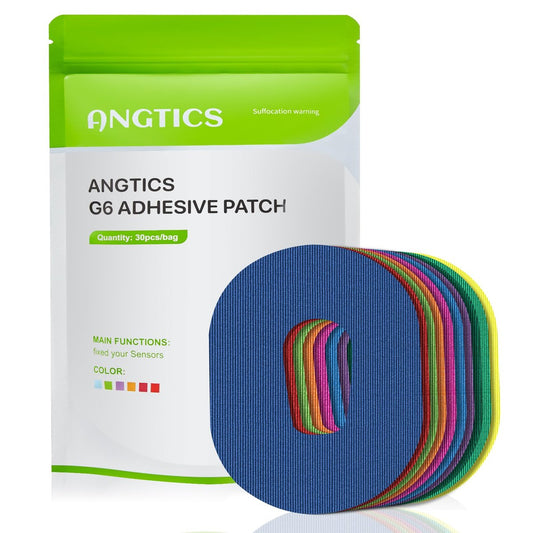 ANGTICS Dexcom G6 Klebepflaster Wasserdicht, 30 Stück Mehrfarbig Overpatch für Dexcom G6, Premium Transparente G6 Abdeckpflaster, Hypoallergen & Hautfreundlich, Sensor NICHT enthalten