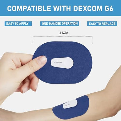 ANGTICS Dexcom G6 Klebepflaster Wasserdicht, 30 Stück Mehrfarbig Overpatch für Dexcom G6, Premium Transparente G6 Abdeckpflaster, Hypoallergen & Hautfreundlich, Sensor NICHT enthalten