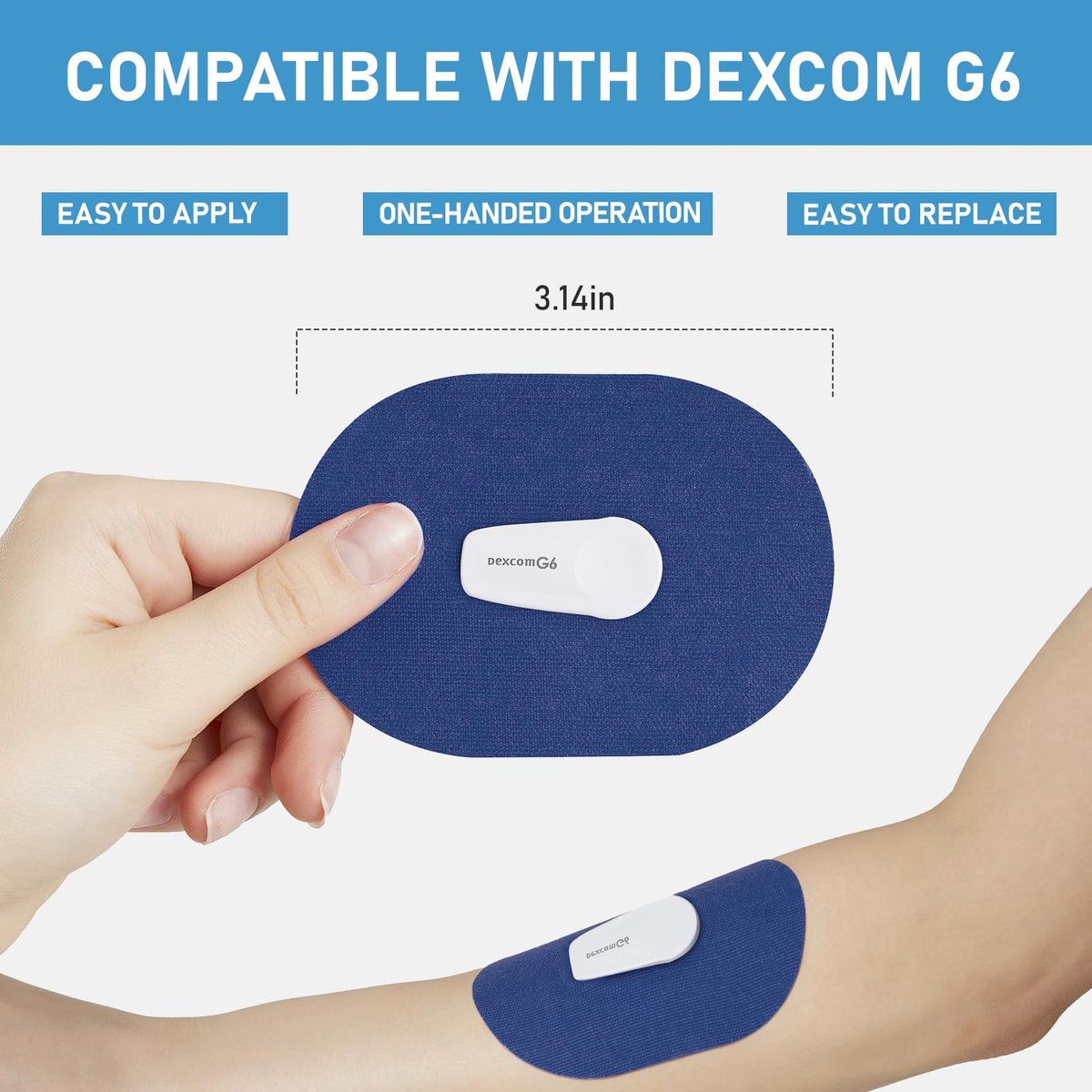 ANGTICS Dexcom G6 Klebepflaster Wasserdicht, 30 Stück Mehrfarbig Overpatch für Dexcom G6, Premium Transparente G6 Abdeckpflaster, Hypoallergen & Hautfreundlich, Sensor NICHT enthalten