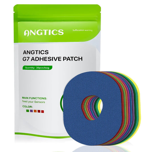 ANGTICS Dexcom G7 Klebepflaster wasserdicht, 30 Stück mehrfarbig, Overpatch für Dexcom G7, Premium transparente Abdeckpflaster, hypoallergen & hautfreundlich, Sensor nicht enthalten