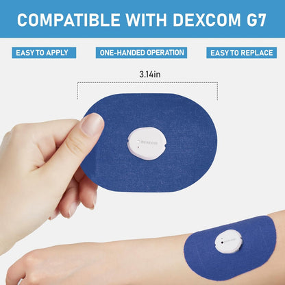 ANGTICS Dexcom G7 Klebepflaster wasserdicht, 30 Stück mehrfarbig, Overpatch für Dexcom G7, Premium transparente Abdeckpflaster, hypoallergen & hautfreundlich, Sensor nicht enthalten