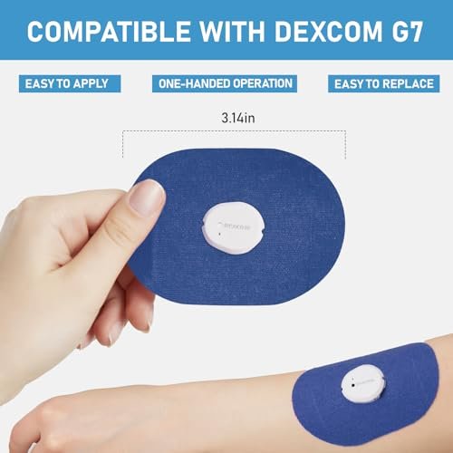 ANGTICS Dexcom G7 Klebepflaster wasserdicht, 30 Stück mehrfarbig, Overpatch für Dexcom G7, Premium transparente Abdeckpflaster, hypoallergen & hautfreundlich, Sensor nicht enthalten
