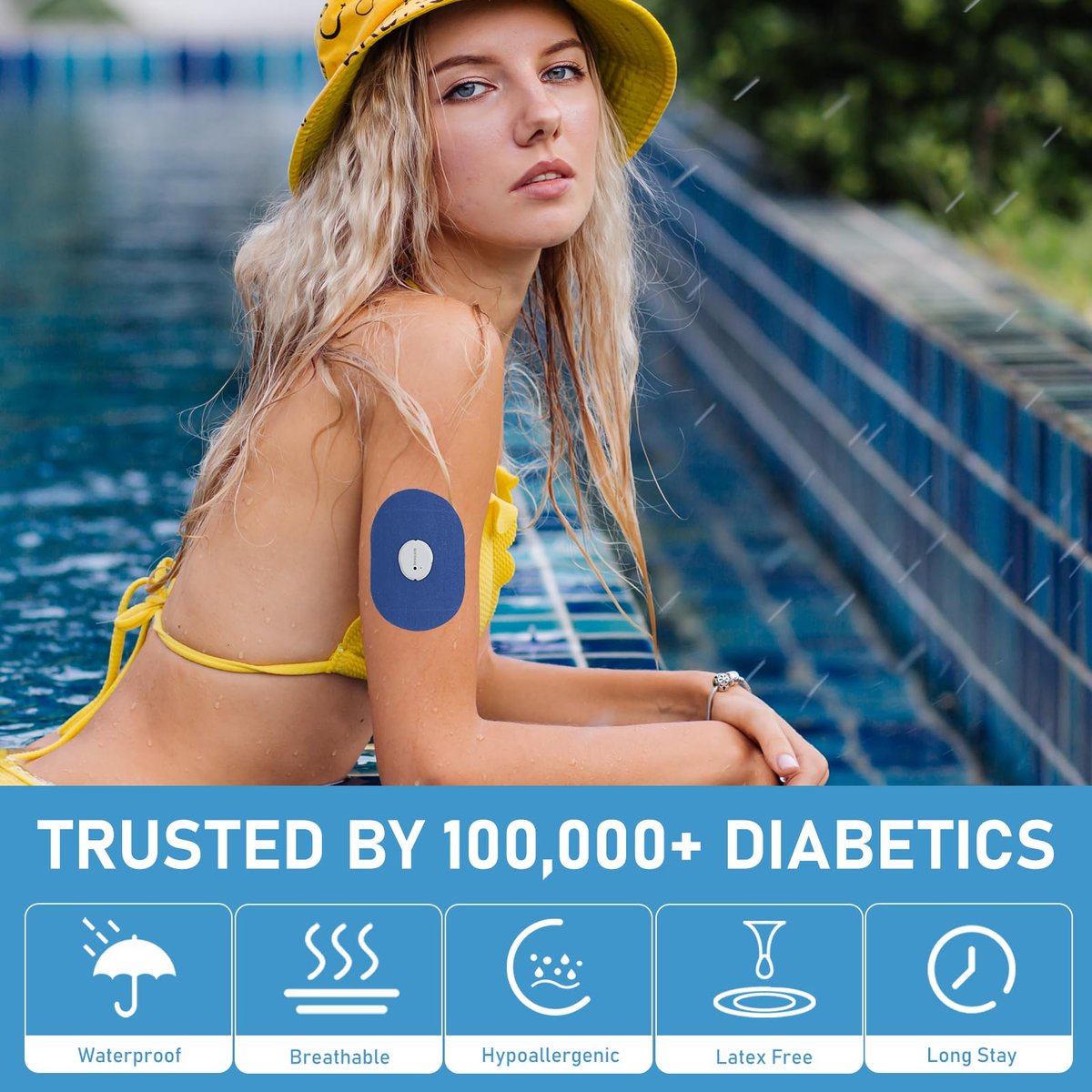ANGTICS Dexcom G7 Klebepflaster wasserdicht, 30 Stück mehrfarbig, Overpatch für Dexcom G7, Premium transparente Abdeckpflaster, hypoallergen & hautfreundlich, Sensor nicht enthalten