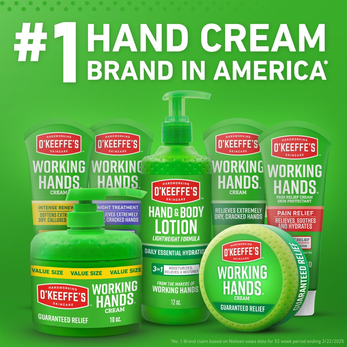 O'Keeffe's Working Hands Schmerzlindernde Creme mit 4% Lidocain und kühlendem Pfefferminzöl – 85 g Tube