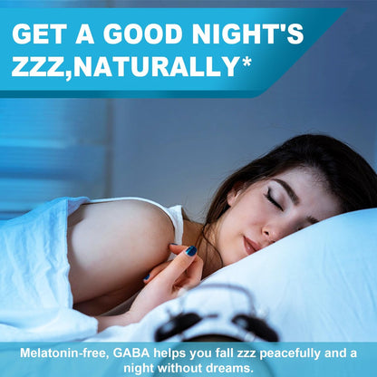 GABA Gummies 500 mg – Zuckerfreie Calm Gummies mit L-Theanin, 5-HTP, Vitamin D3, B12, Ashwagandha – Ohne Melatonin für innere Ruhe, Stimmung und besseren Schlaf – Blaubeergeschmack, 60 Stück