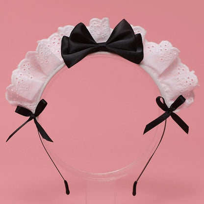 Lolita-Stirnband mit Spitzenband und Schleife – Damen Anime Cosplay Haarband für Partys und Mode