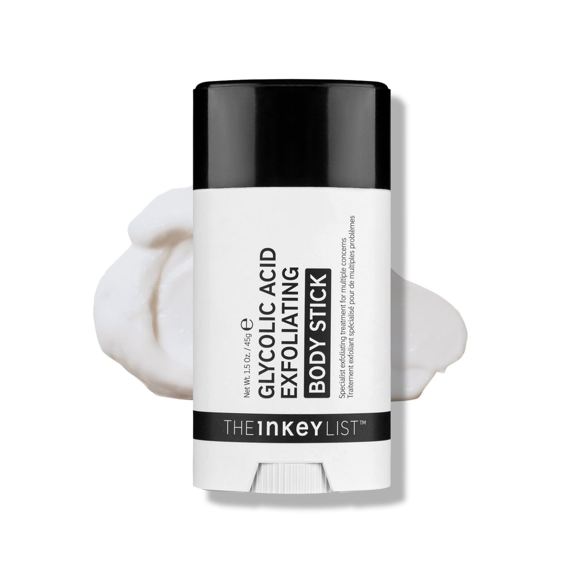 The INKEY List Glykol-Säure Exfoliating Body Stick – Tiefenpeeling für raue, unebene Haut, ohne Duftstoffe, gegen Keratosis Pilaris & eingewachsene Haare, für alle Hauttypen
