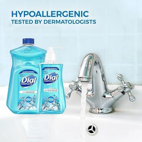 Dial Flüssigseife Nachfüllpackung, feuchtigkeitsspendende antibakterielle Handseife 7,5 oz Pumpflasche + 52 oz Nachfüllpackung, für alle Hauttypen (Quellwasser)
