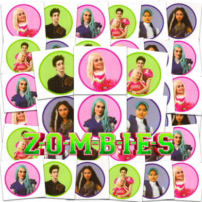Disney Zombies Tattoos Party Favors Bundle – 72 temporäre Tattoos für Kinder, Jungen und Mädchen (Disney Zombies Partyzubehör)