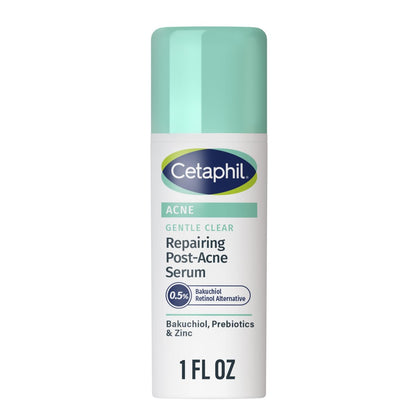 CETAPHIL Gentle Clear Repairing Post-Acne Serum, Retinol-Alternative, Ölfreies Serum für empfindliche Haut, 30 ml, mit Bakuchiol, verbessert Hautton & Post-Akne-Male, von Dermatologen empfohlene Marke