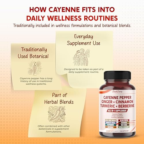 Cayenne Pfeffer Ingwer Kurkuma Berberin – Verdauung & Darmgesundheit Unterstützung, 150 Kapseln
