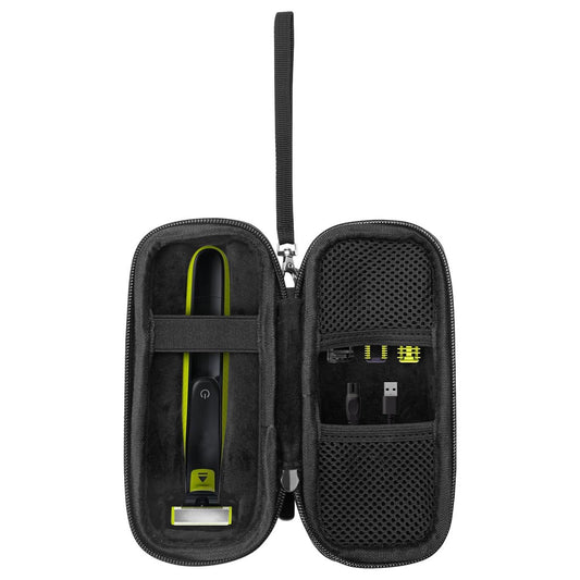 Linkidea Rasierer Aufbewahrungsetui - Tragbare Reise-Rasierertasche für Ersatzklingen und Zubehör, passend für QP2520, QP2530, QP2630 (Schwarz), SHC16-01