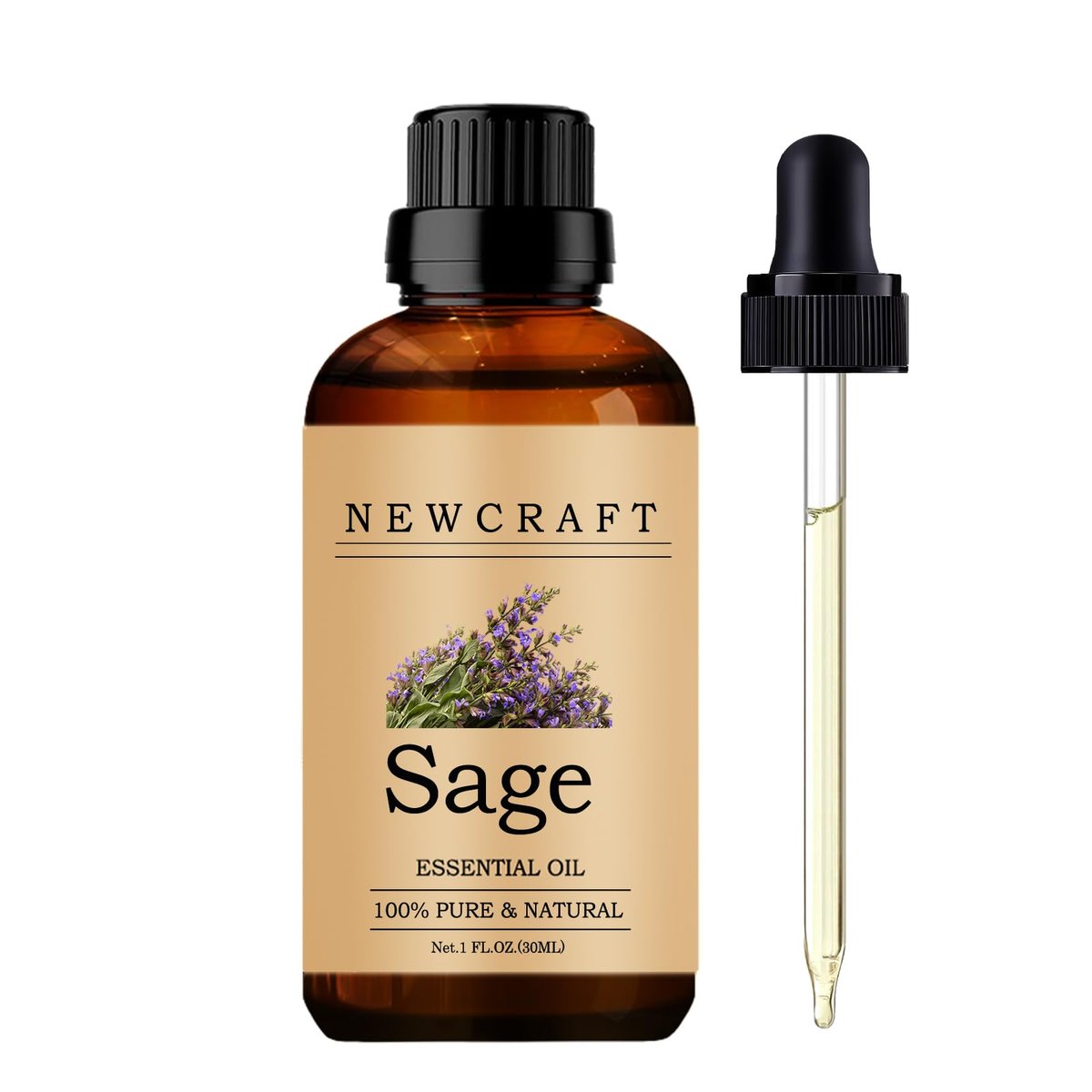 Salbei Ätherisches Öl, 100% rein und natürlich, für Aromatherapie-Diffuser, 30 ml