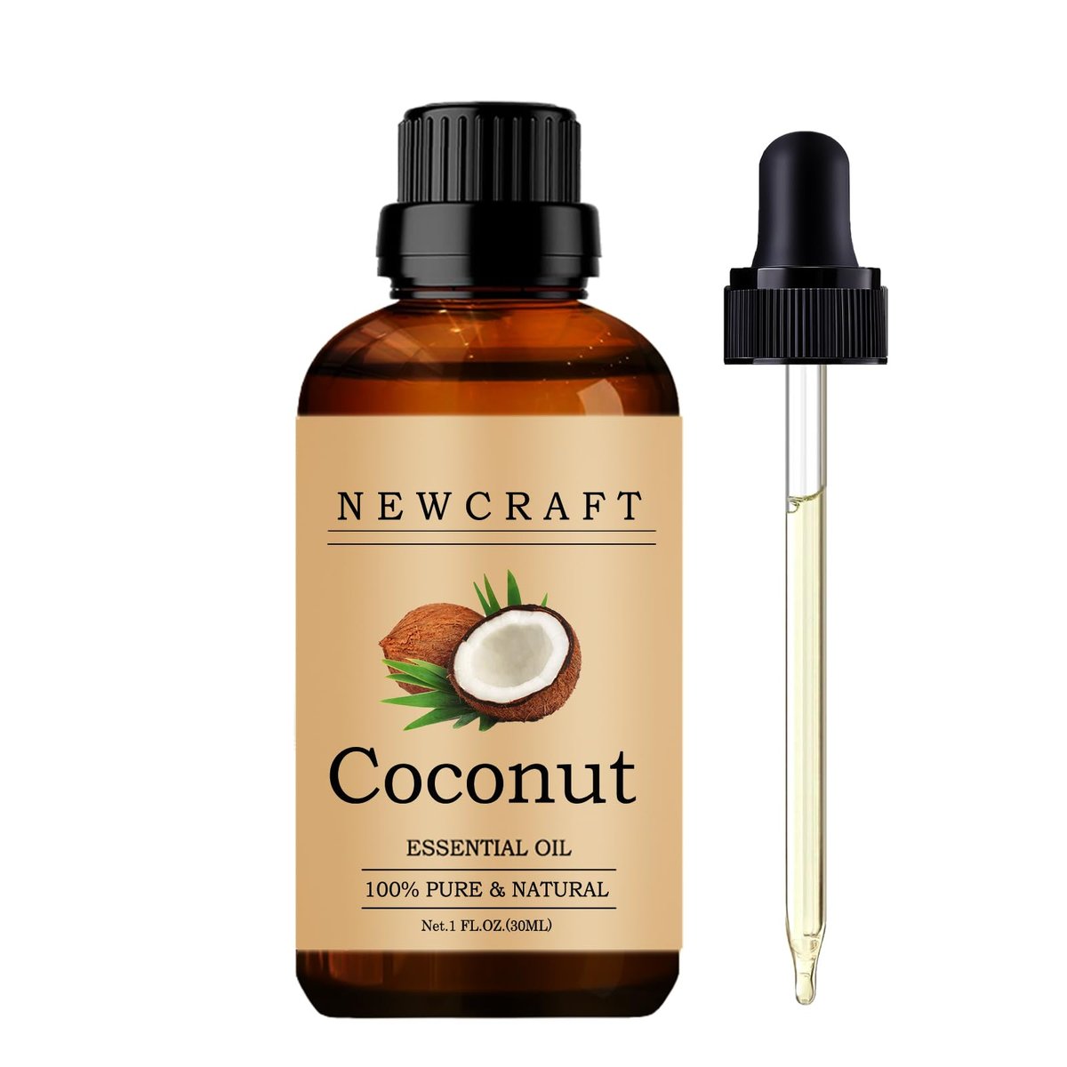 Kokosnuss Ätherisches Öl, 100% rein und natürlich, 30 ml – für Aromatherapie Diffuser