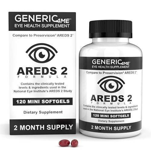 GENERIC4ME AREDS 2 SoftGels – 120 Mini-Weichkapseln mit Vitamin C, E, Lutein, Zeaxanthin, Zink und Kupfer für die Augengesundheit (2-Monats-Vorrat)
