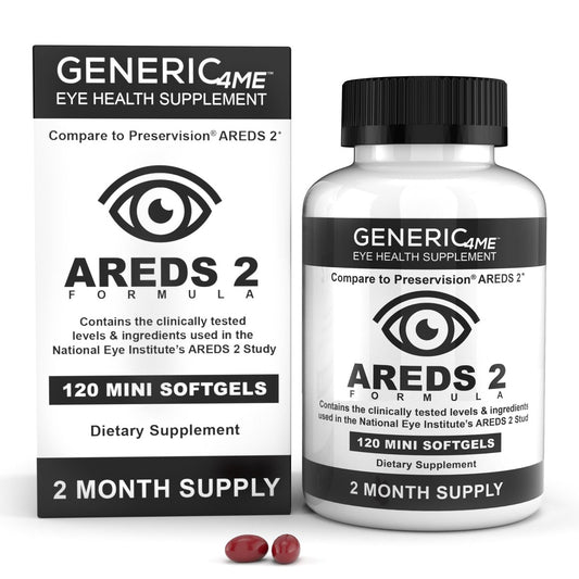 GENERIC4ME AREDS 2 SoftGels – 120 Mini-Weichkapseln mit Vitamin C, E, Lutein, Zeaxanthin, Zink und Kupfer für die Augengesundheit (2-Monats-Vorrat)