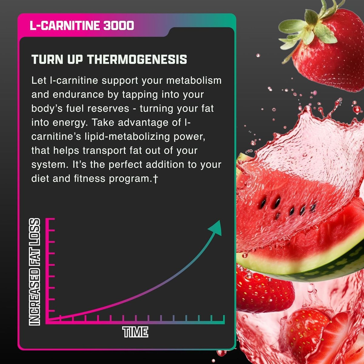 Nutrex Research L-Carnitin 3000 – Hochdosiertes L-Carnitin Liquid für Energie, Stoffwechsel & Muskelregeneration – Leckerer Erdbeer-Wassermelonen-Geschmack – Ohne Zucker, Kohlenhydrate & Stimulanzien – 31 Portionen