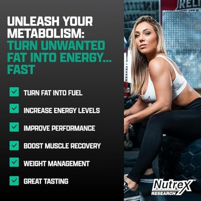 Nutrex Research L-Carnitin 3000 – Hochdosiertes L-Carnitin Liquid für Energie, Stoffwechsel & Muskelregeneration – Leckerer Erdbeer-Wassermelonen-Geschmack – Ohne Zucker, Kohlenhydrate & Stimulanzien – 31 Portionen