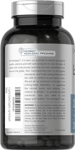 Horbäach L-Lysin Supplement 2000mg | 240 Kapseln | Freies L-Lysin Hydrochlorid | Vegetarisch, Ohne Gentechnik, Glutenfrei