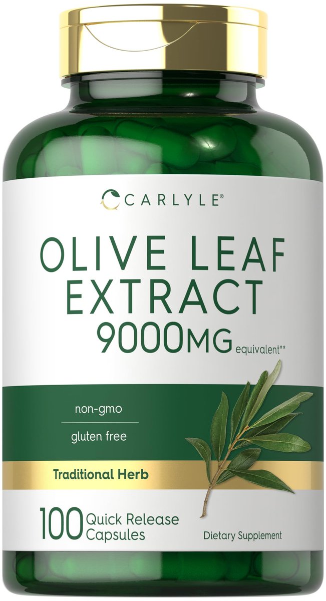 Carlyle Olivenblattextrakt 750 mg | 100 Kapseln | Mit Oleuropein | Nicht-GVO, Glutenfrei