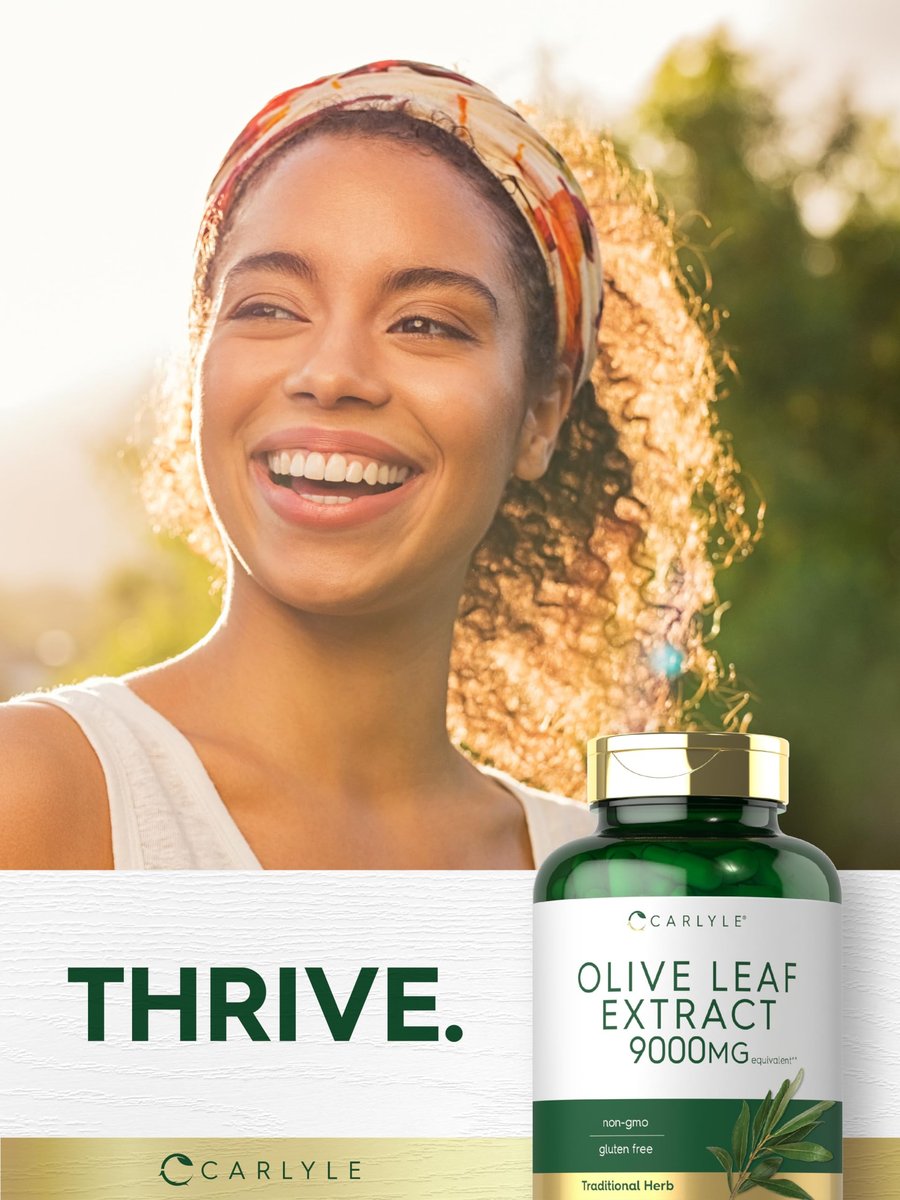 Carlyle Olivenblattextrakt 750 mg | 100 Kapseln | Mit Oleuropein | Nicht-GVO, Glutenfrei