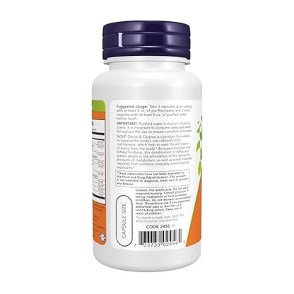 NOW Foods Detox & Cleanse – 90 vegane Kapseln zur Unterstützung von Leber und Nieren