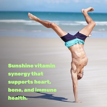 DEAL SUPPLEMENT Vitamin D3 5.000 IE + K2 MK7 100 mcg Softgels | 2-in-1 Komplex mit nativem Kokosöl | Unterstützt Herz, Knochen, Zähne & Immunsystem | Leicht zu schlucken
