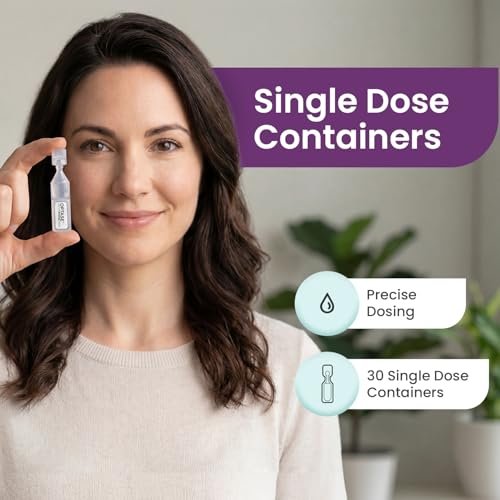 Optase Dry Eye Intense Drops, 30 Einzeldosis-Vials – Konservierungsmittelfreie Augentropfen bei trockenen Augen – Künstliche Tränen für mittelschwere bis schwere Fälle – Kontaktlinsenkompatibel – 0,01 fl oz pro Vial