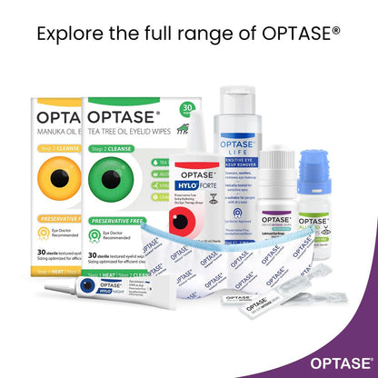 Optase Dry Eye Intense Drops, 30 Einzeldosis-Vials – Konservierungsmittelfreie Augentropfen bei trockenen Augen – Künstliche Tränen für mittelschwere bis schwere Fälle – Kontaktlinsenkompatibel – 0,01 fl oz pro Vial