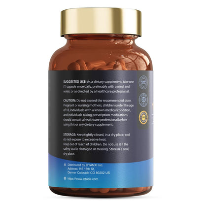 Totaria Magnesium Complex 700mg 12-in-1 – Hochdosiertes Magnesium mit Glycinat, Citrat, Malat, Oxid, Taurat, Aspartat, Orotat – Vegan, 120 Kapseln