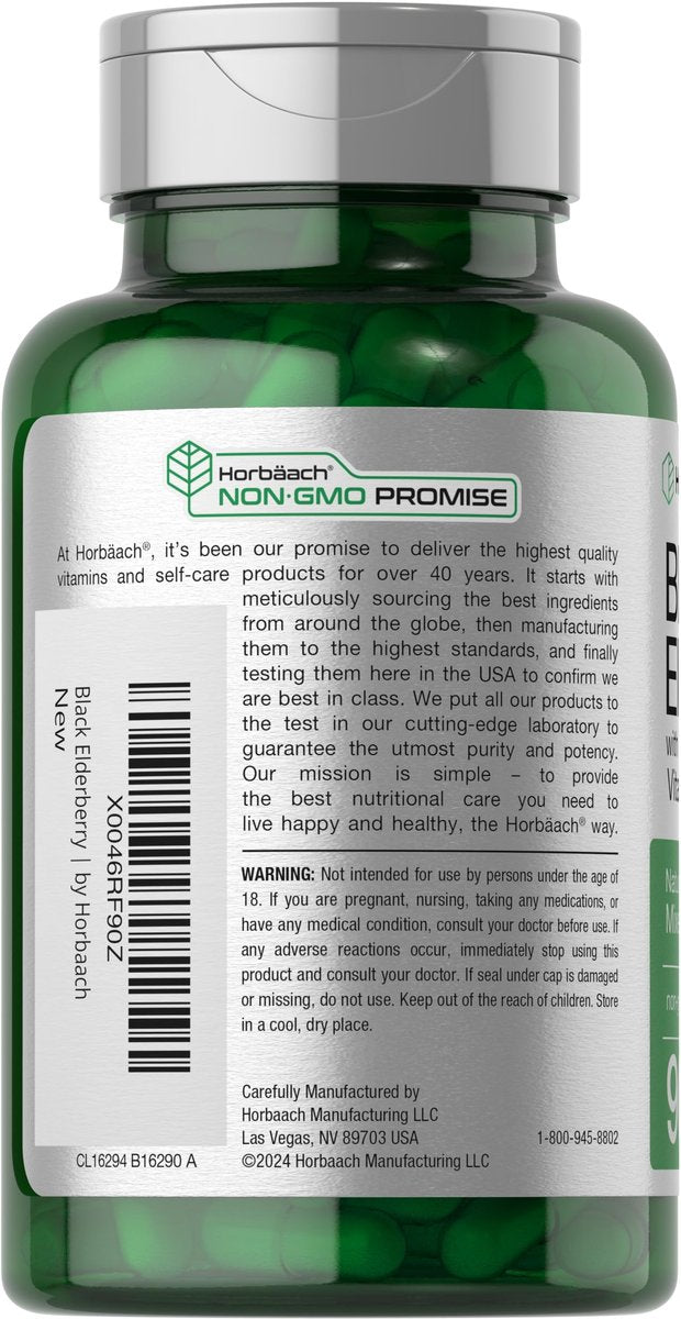 Horbaach Holunderbeeren mit Vitamin C und Zink | 90 Kautabletten | Mixed Berry Geschmack | Immunsystem Unterstützung | Vegetarisch, Ohne Gentechnik und Glutenfrei