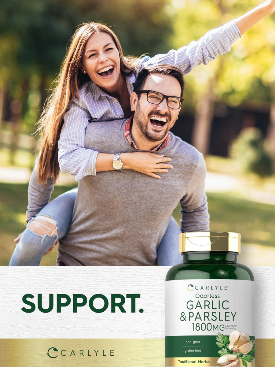 Carlyle Geruchsloses Knoblauch & Petersilie | 200 Softgels | Nicht-GVO, Glutenfrei