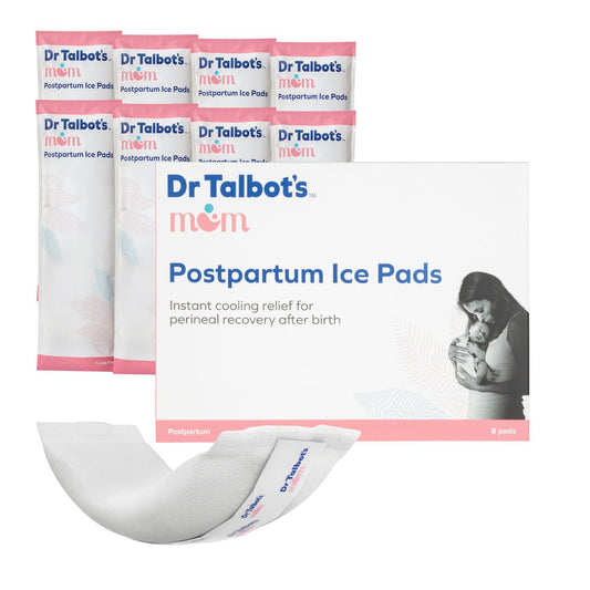 Dr. Talbot's Mom Postpartale Eispads zur Schmerzlinderung – 8er-Pack – 2-in-1 saugfähige Wochenbettpads für Frauen nach der Geburt