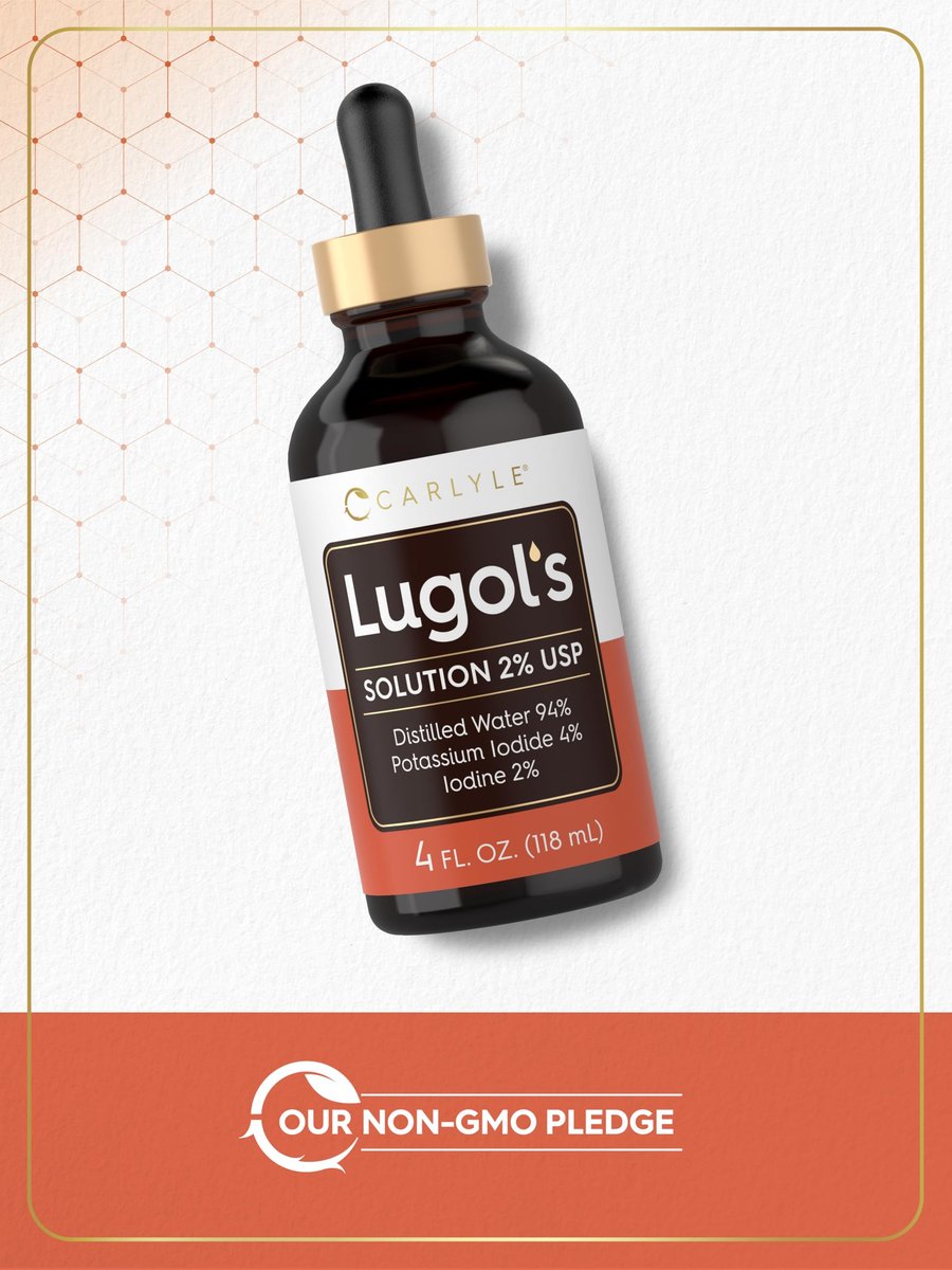 Carlyle Lugols Iodlösung 2% | 118 ml (1 Packung) | Kaliumiodid und Iodlösung 2% flüssige Tropfen