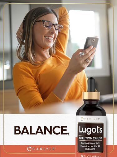 Carlyle Lugols Iodlösung 2% | 118 ml (1 Packung) | Kaliumiodid und Iodlösung 2% flüssige Tropfen