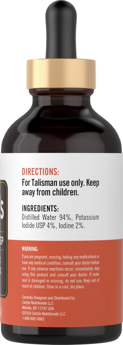 Carlyle Lugols Iodlösung 2% | 118 ml (1 Packung) | Kaliumiodid und Iodlösung 2% flüssige Tropfen