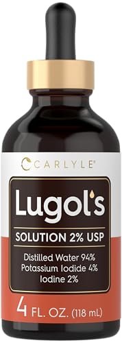 Carlyle Lugols Iodlösung 2% | 118 ml (1 Packung) | Kaliumiodid und Iodlösung 2% flüssige Tropfen