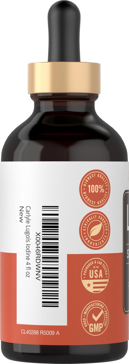Carlyle Lugols Iodlösung 2% | 118 ml (1 Packung) | Kaliumiodid und Iodlösung 2% flüssige Tropfen