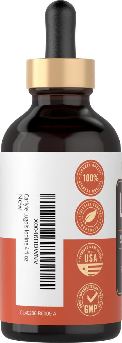 Carlyle Lugols Iodlösung 2% | 118 ml (1 Packung) | Kaliumiodid und Iodlösung 2% flüssige Tropfen