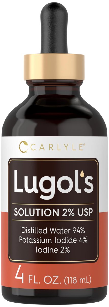 Carlyle Lugols Iodlösung 2% | 118 ml (1 Packung) | Kaliumiodid und Iodlösung 2% flüssige Tropfen