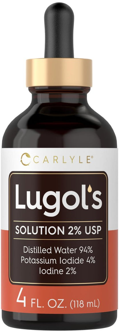 Carlyle Lugols Iodlösung 2% | 118 ml (1 Packung) | Kaliumiodid und Iodlösung 2% flüssige Tropfen