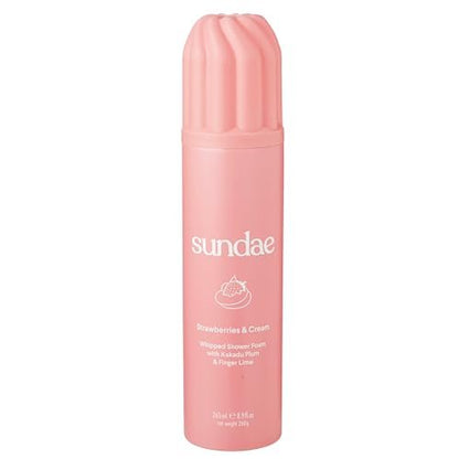 sundae Whipped Shower Foam Erdbeeren & Sahne Schaumdusche 265ml mit Kakadupflaume & Fingerlimette