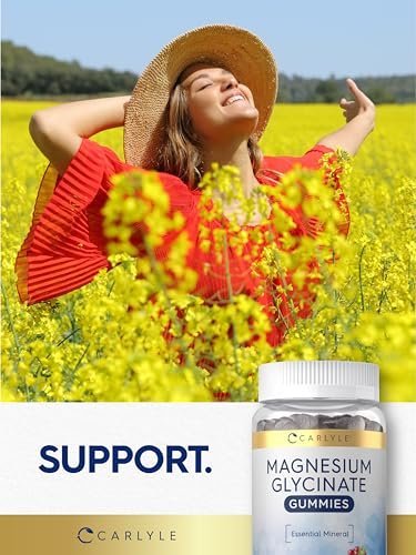 Carlyle Magnesium Glycinat Gummibärchen | 60 Stück | Traubengeschmack | Vegan, Nicht-GVO, Glutenfrei