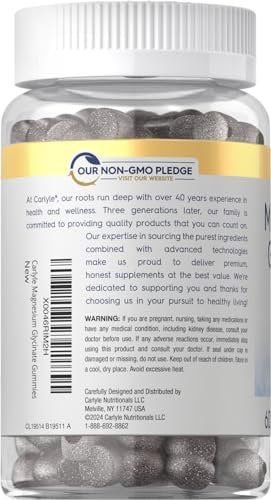 Carlyle Magnesium Glycinat Gummibärchen | 60 Stück | Traubengeschmack | Vegan, Nicht-GVO, Glutenfrei