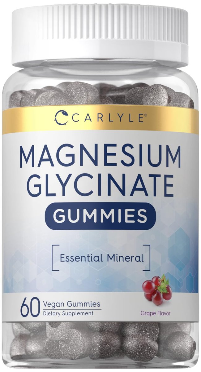 Carlyle Magnesium Glycinat Gummibärchen | 60 Stück | Traubengeschmack | Vegan, Nicht-GVO, Glutenfrei