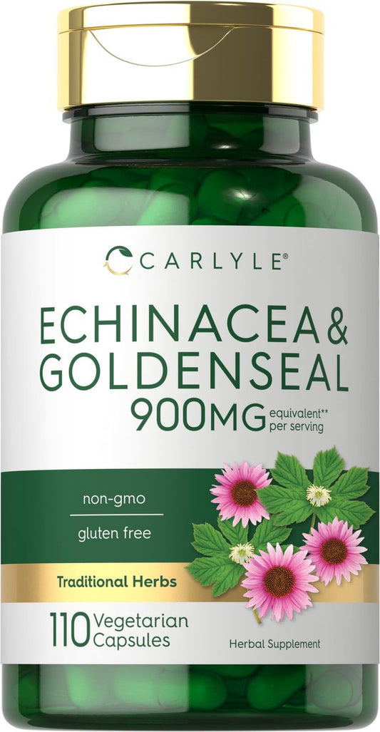 Carlyle Echinacea Goldenseal Kapseln | 110 Stück | Vegetarisch, Nicht-GVO, Glutenfrei