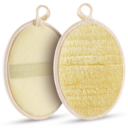 Xeiophoy 2er-Pack Natürlicher Peeling-Luffa Körperpeeler, Premium Luffa Peeling-Schwamm für die Dusche, Duschpeeling für Frauen und Männer