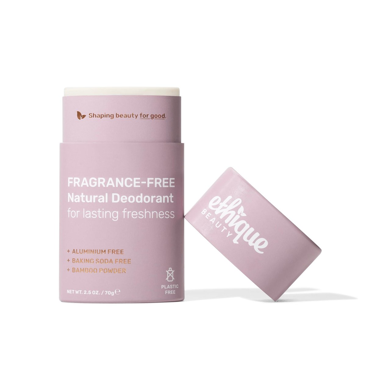 Ethique Minimalist Duftfreier Deodorant Stick für Männer & Frauen – natürlich, aluminiumfrei, plastikfrei, vegan, tierversuchsfrei, umweltfreundlich, 2,47 oz