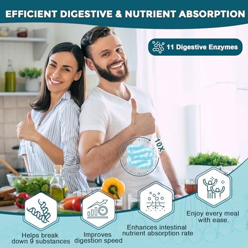 DRFOSTER Probiotika für Frauen und Männer – 120 Milliarden KBE, Präbiotika & Verdauungsenzyme, 90 vegane Kapseln (45 Tage Vorrat)